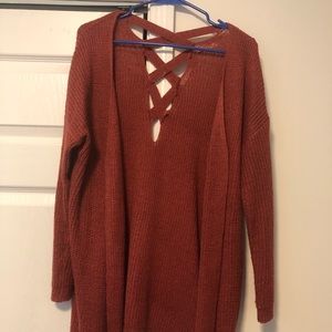 Burnt orange Dreamers cardigan